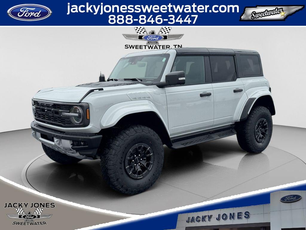 2026 Ford Bronco Raptor in Avalanche Gray — front three-quarter view