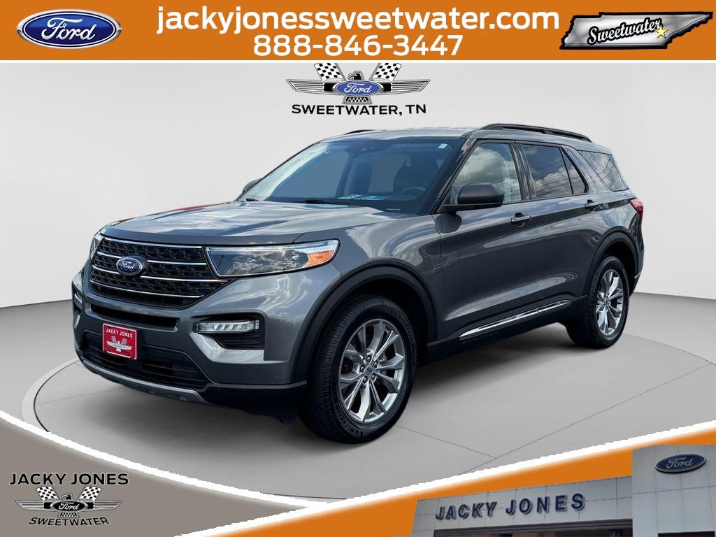 2023 Ford Explorer XLT in Carbonized Gray Metallic — front three-quarter view