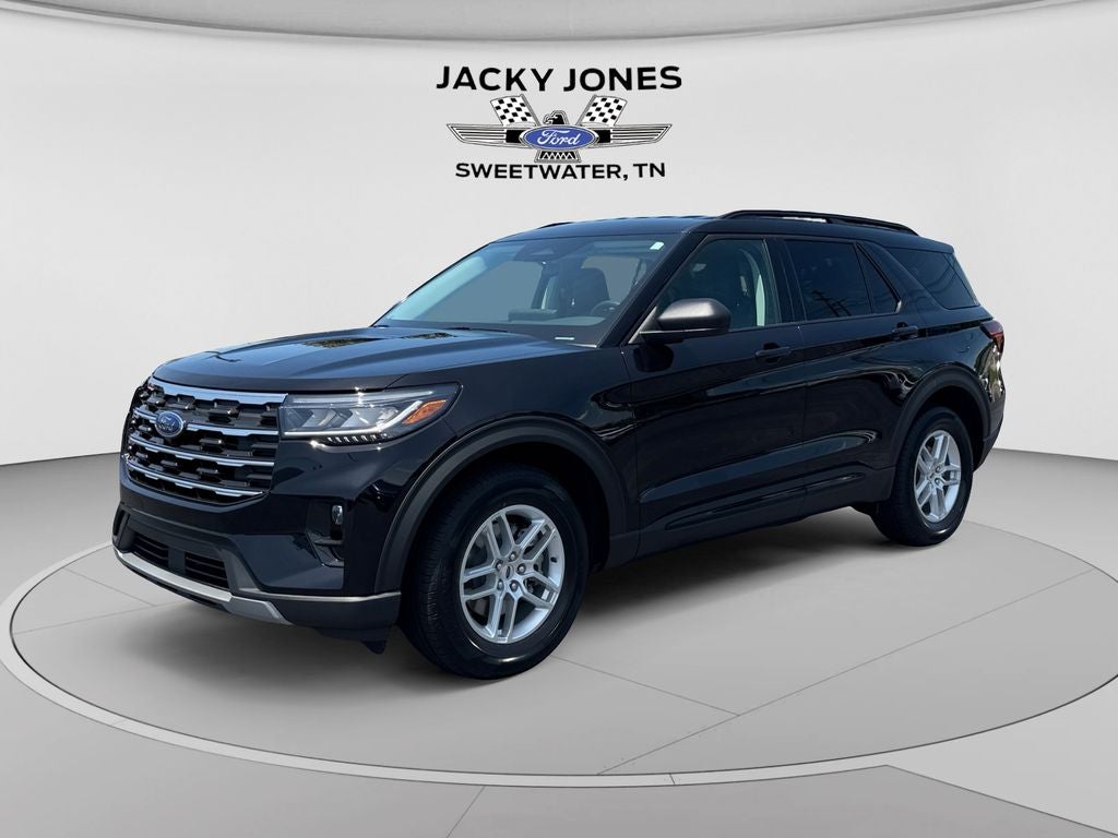 2026 Ford Explorer Active-Upcoming Demo in Agate Black Metallic — front three-quarter view