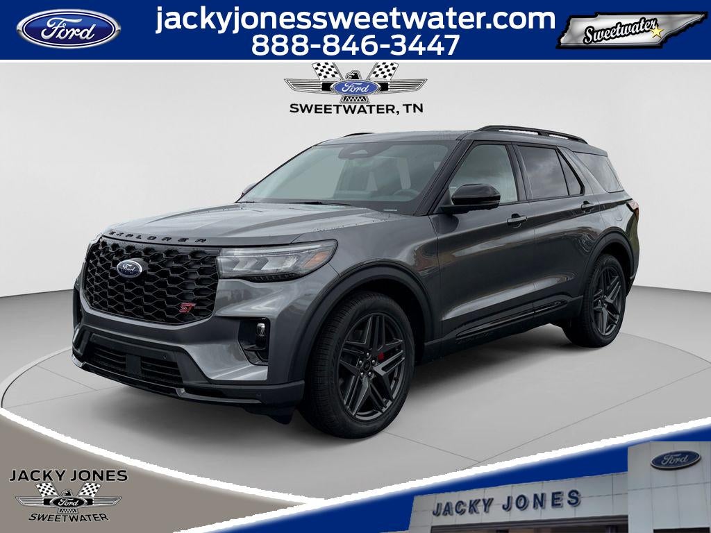 2026 Ford Explorer ST in Carbonized Gray Metallic — front three-quarter view