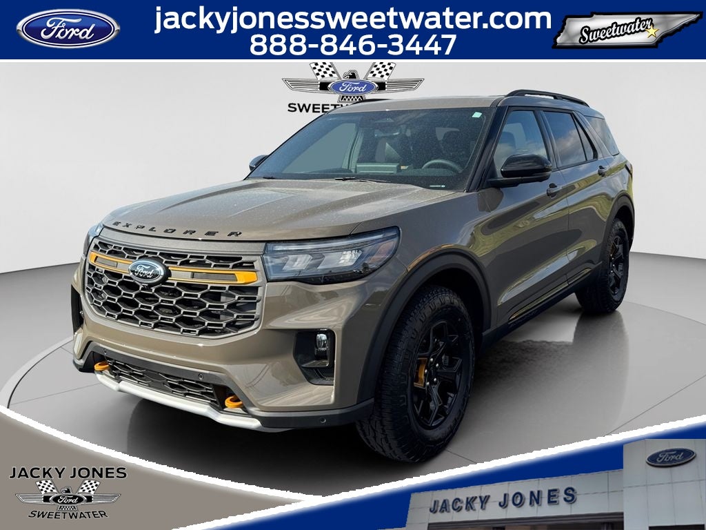 2026 Ford Explorer Tremor in Marsh Gray — front three-quarter view