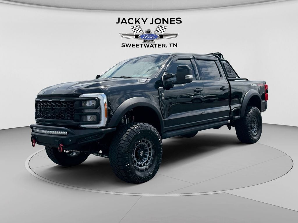 2023 Ford F-250 SHELBY SUPER BAJA in Agate Black Metallic — front three-quarter view