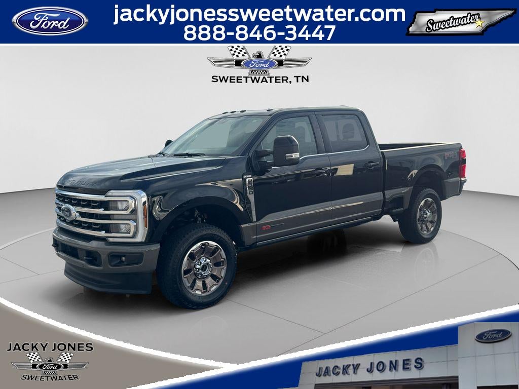 2026 Ford F-350 King Ranch in Agate Black Metallic — front three-quarter view