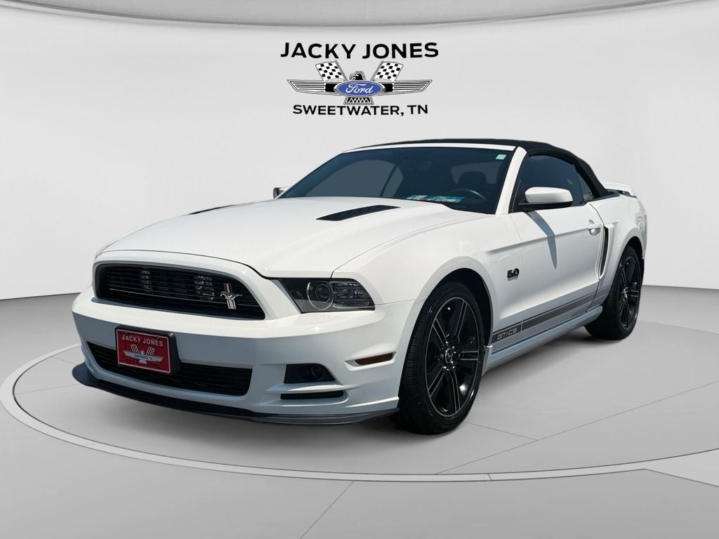 2013 Ford Mustang GT Premium in Performance White — front three-quarter view